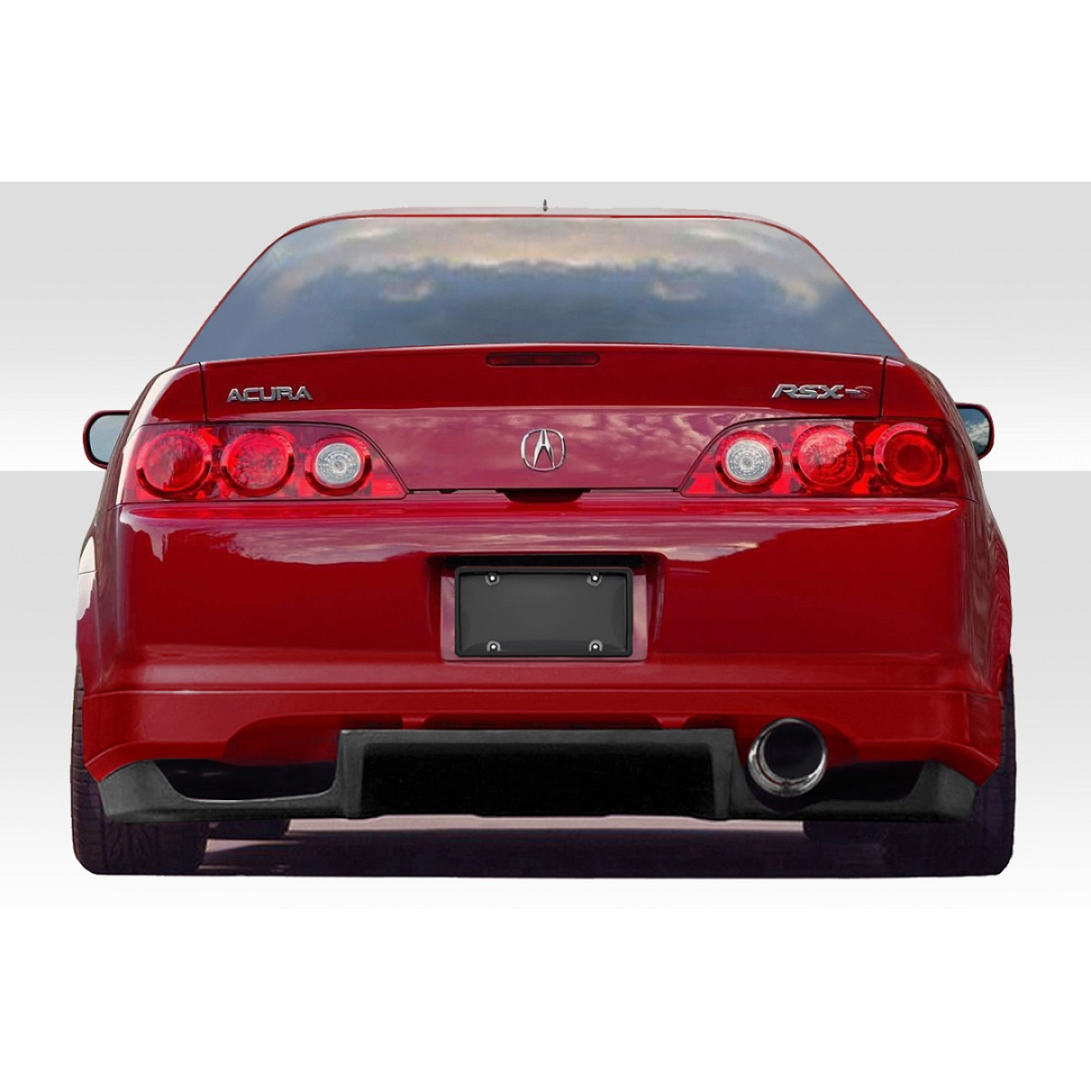 Modify your Acura RSX 2000 with our Exterior/Diffusers - Rear view angle of vehicle showing bumper and diffuser