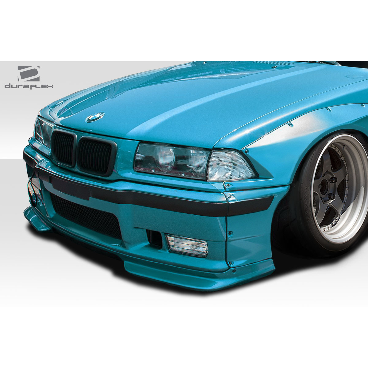 Modify your BMW 3-Series 1992 with our Exterior/Complete Body Kits - Front angled view of a modified BMW 3 Series