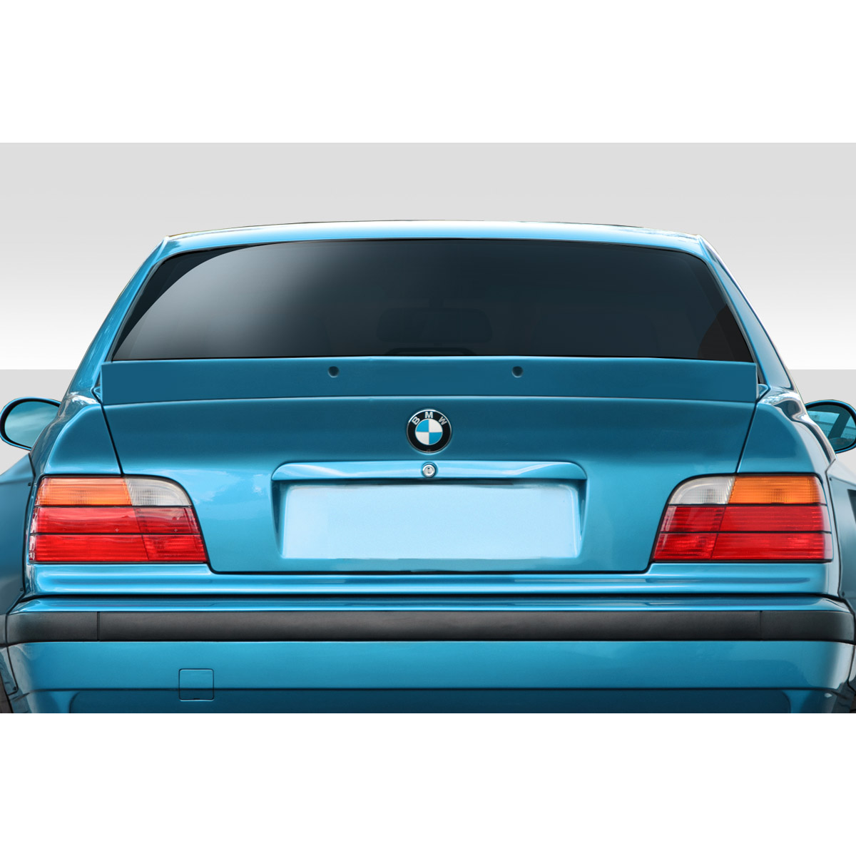 Modify your BMW 3-Series 1992 with our Exterior/Complete Body Kits - Rear view showing upper angle of car part