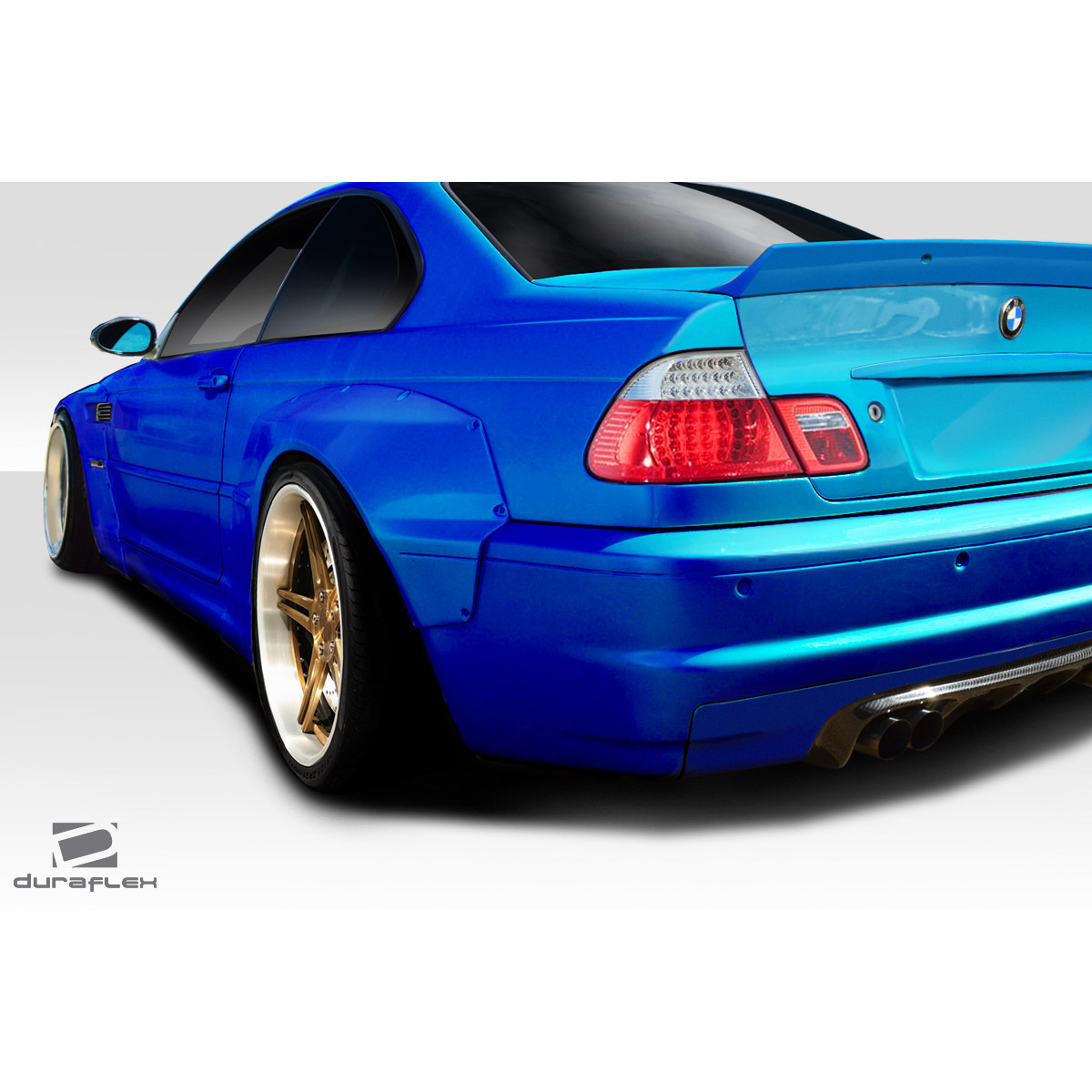 Modify your BMW M3 2001 with our Exterior/Fenders - Rear side angle view showcasing vehicle fender flares