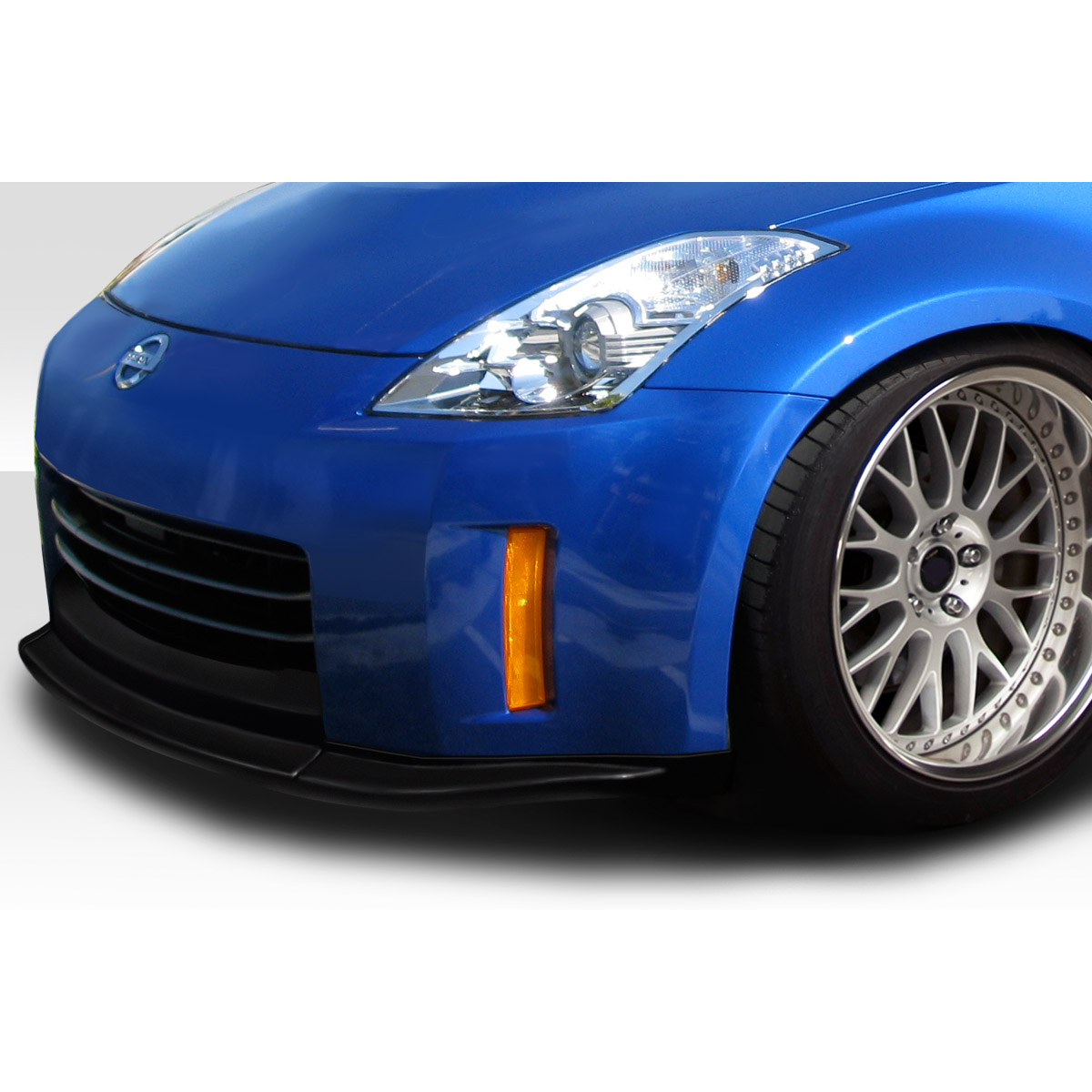 Modify your Nissan 350Z 2006 with our Exterior/Front Bumpers or Lips - Front view of vehicle showcasing front lip spoiler