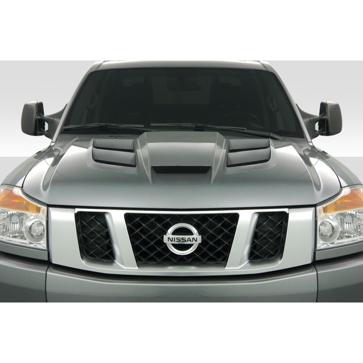 Modify your Nissan Armada 2004 with our Exterior/Hoods - Front view of the Nissan Armada Viper hood