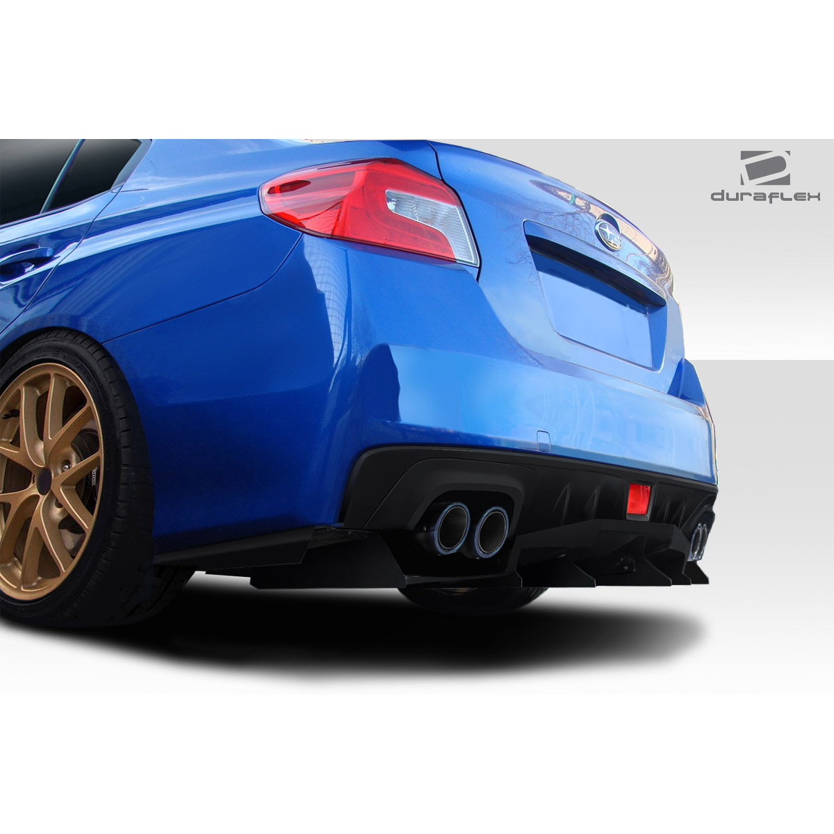 Modify your Subaru Impreza 2015 with our Exterior/Diffusers - Rear angle showcasing diffuser and exhaust tips