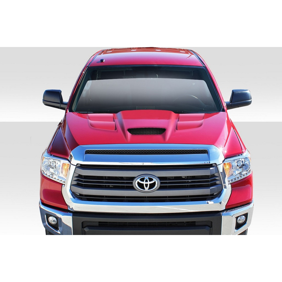 Modify your Toyota Tundra 2014 with our Exterior/Hoods - Front view of a Toyota Tundra hood