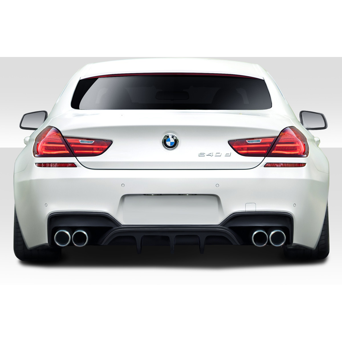 Modify your BMW 6-Series 2011 with our Exterior/Diffusers - Rear view angle of BMW 6 Series M6 diffuser