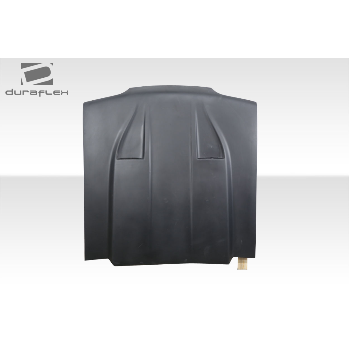 Modify your Ford Mustang 1987 with our Exterior/Hoods - Front view of the car hood at a straight angle