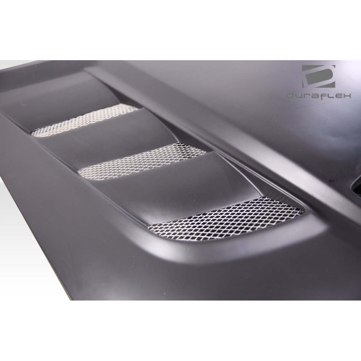 Modify your Dodge Challenger 2008 with our Exterior/Hoods - Angled view of a car hood from the top