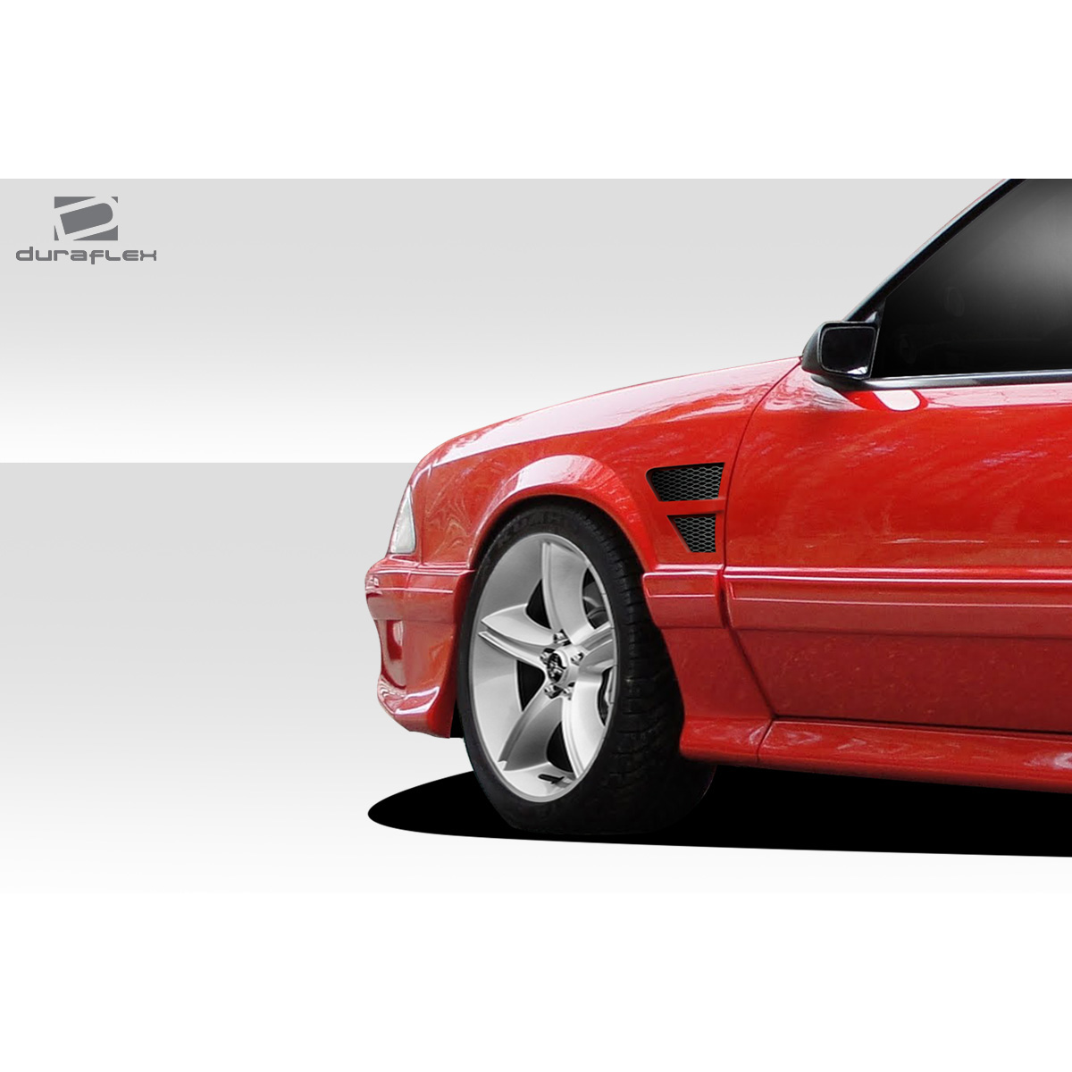 Modify your Ford Mustang 1987 with our Exterior/Fenders - Angled front view of the car fender part