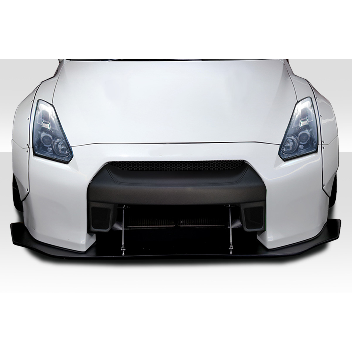 Modify your Nissan GT-R 2009 with our Exterior/Complete Body Kits - Front view of vehicle part at zero degrees angle