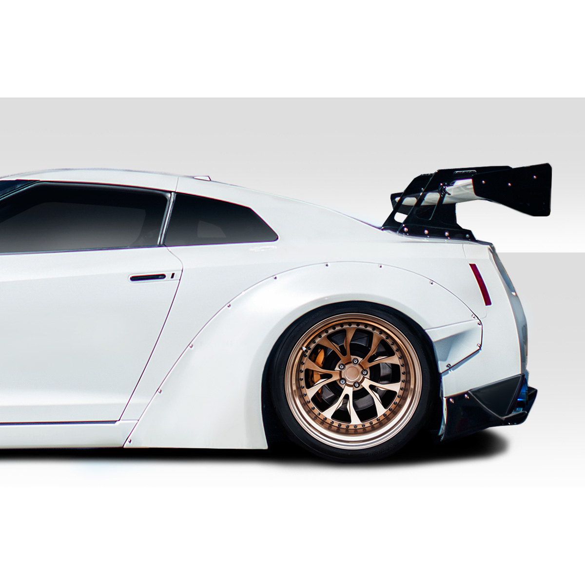 Modify your Nissan GT-R 2009 with our Exterior/Complete Body Kits - Side angle showing rear fender and wheel