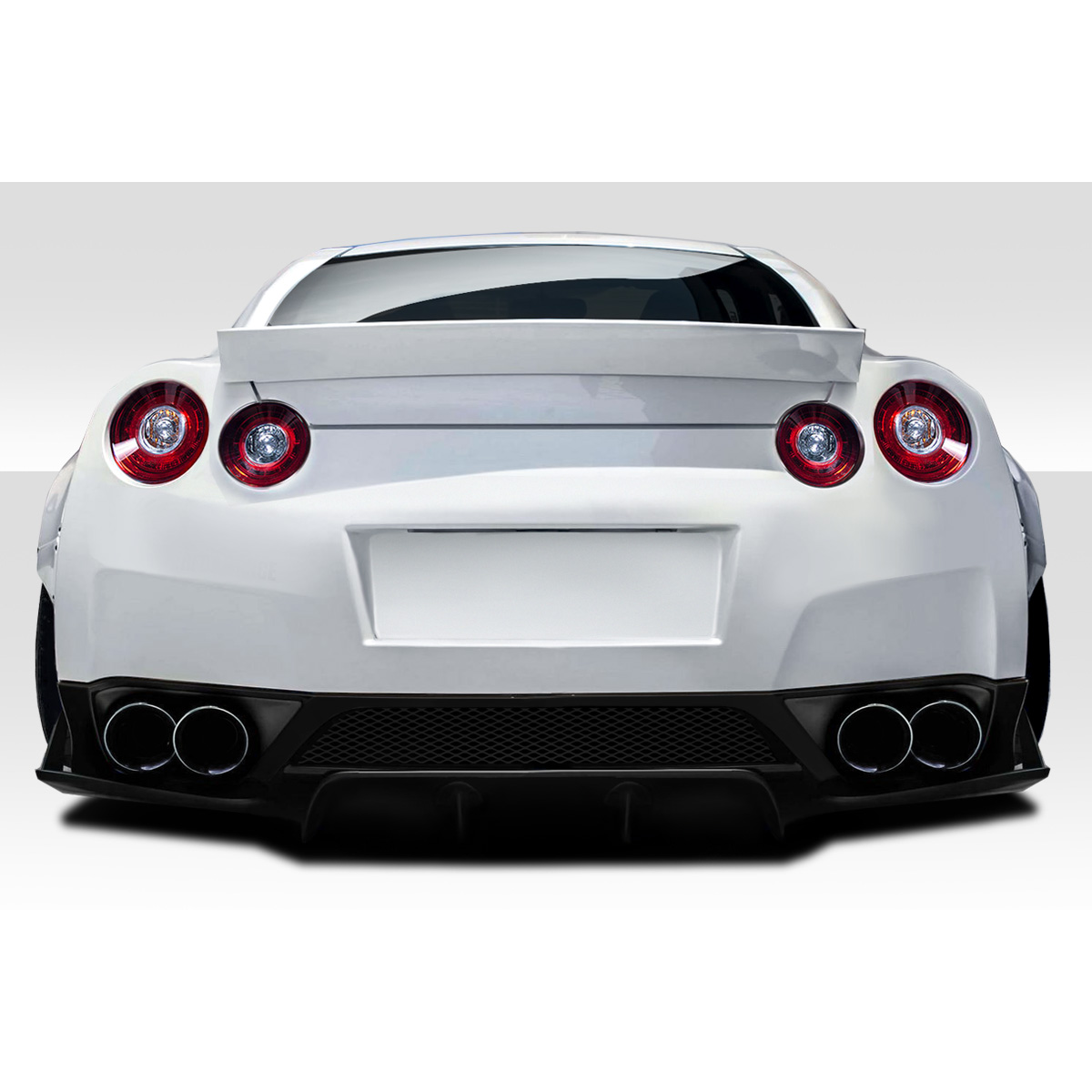 Modify your Nissan GT-R 2009 with our Exterior/Complete Body Kits - Rear view of the vehicle at a slight angle