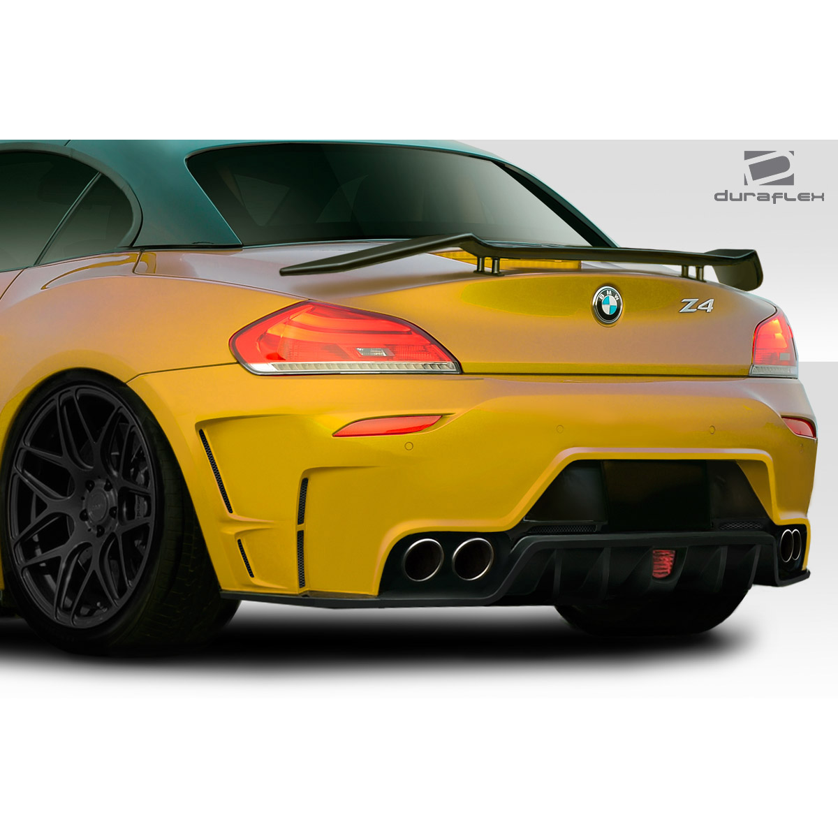 Modify your BMW Z4 2009 with our Exterior/Rear Bumpers or Lips - Angled view of the rear bumper from the side