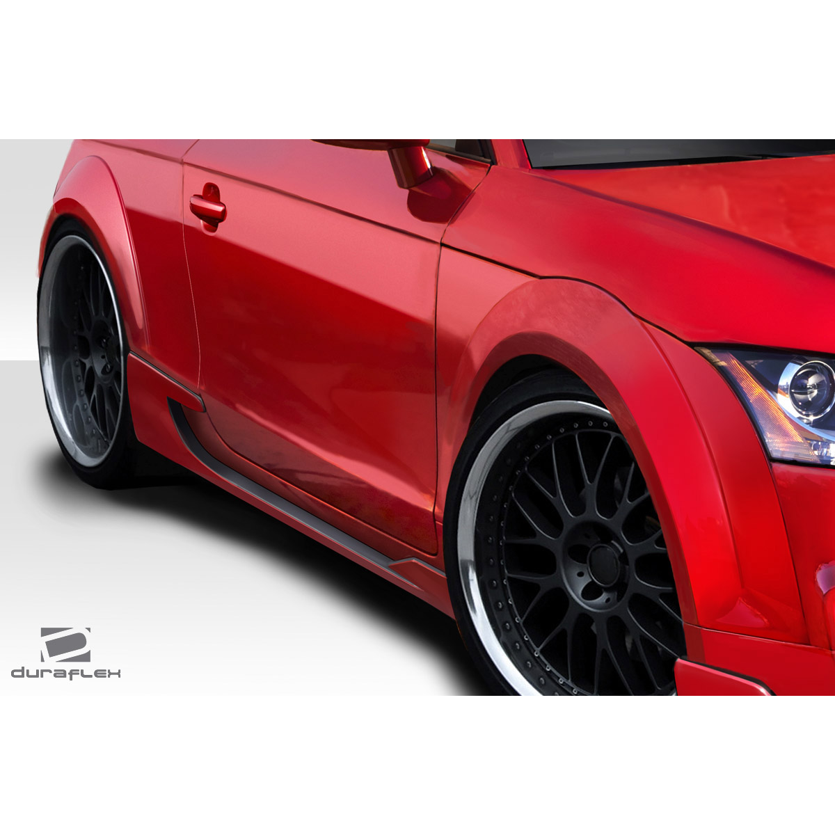 Modify your Audi TT 2008 with our Exterior/Side Skirts - Angled view showing side skirts and wheel