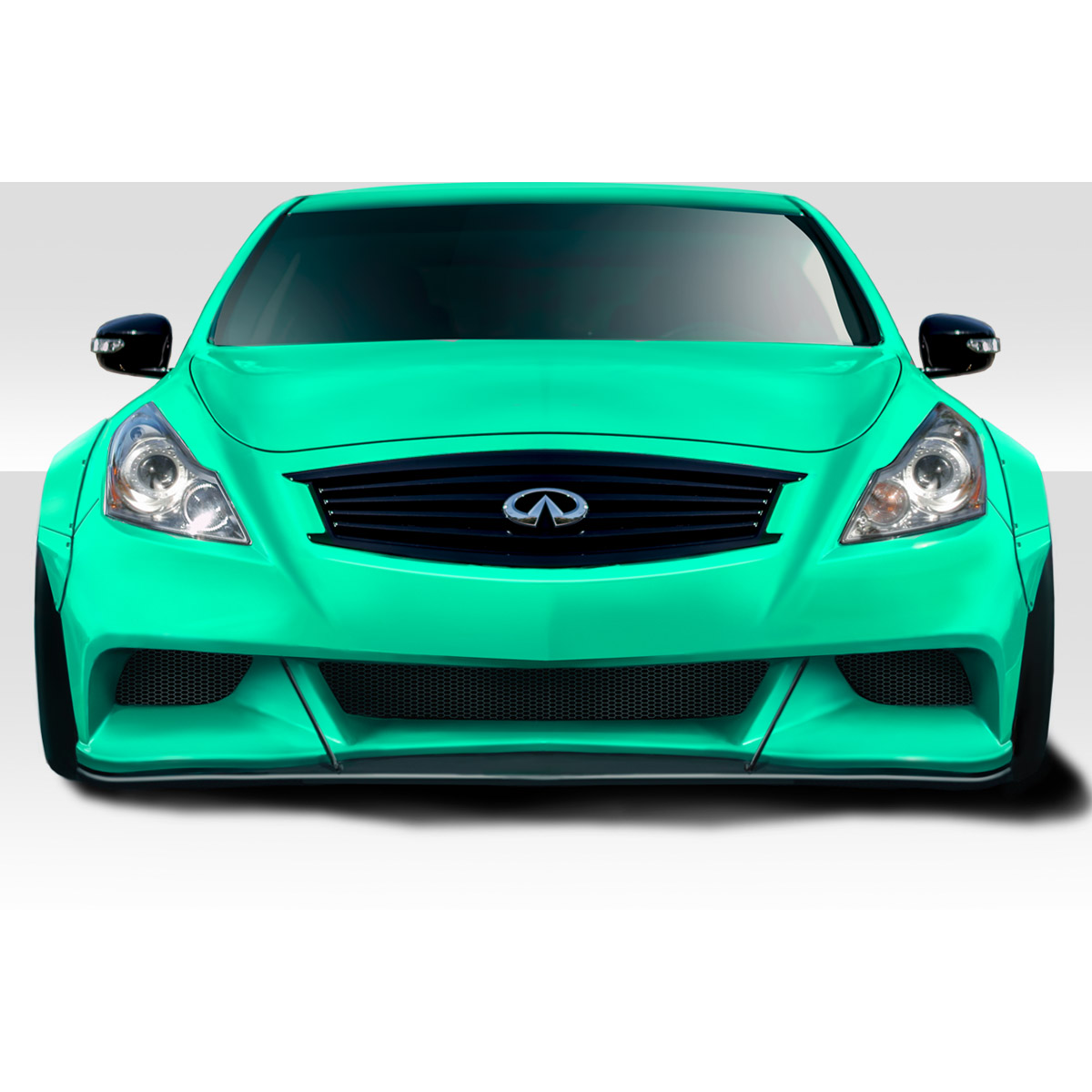 Modify your Infiniti G37 2008 with our Exterior/Complete Body Kits - Front view of the vehicle at a straight angle