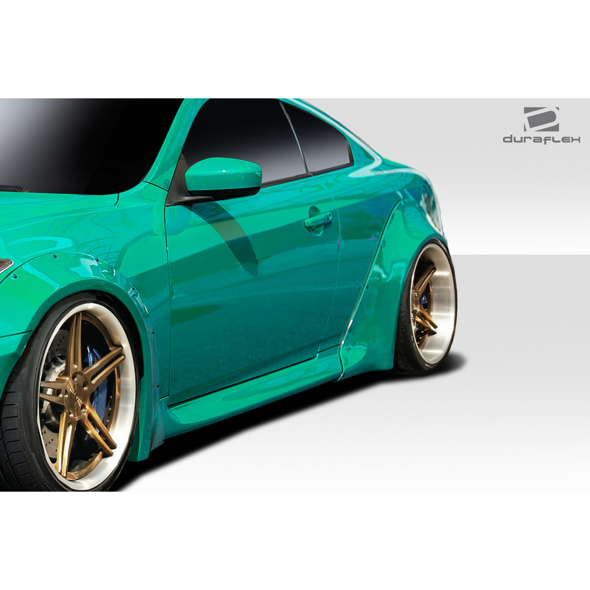 Modify your Infiniti G37 2008 with our Exterior/Complete Body Kits - Angled view showcasing fender flare design