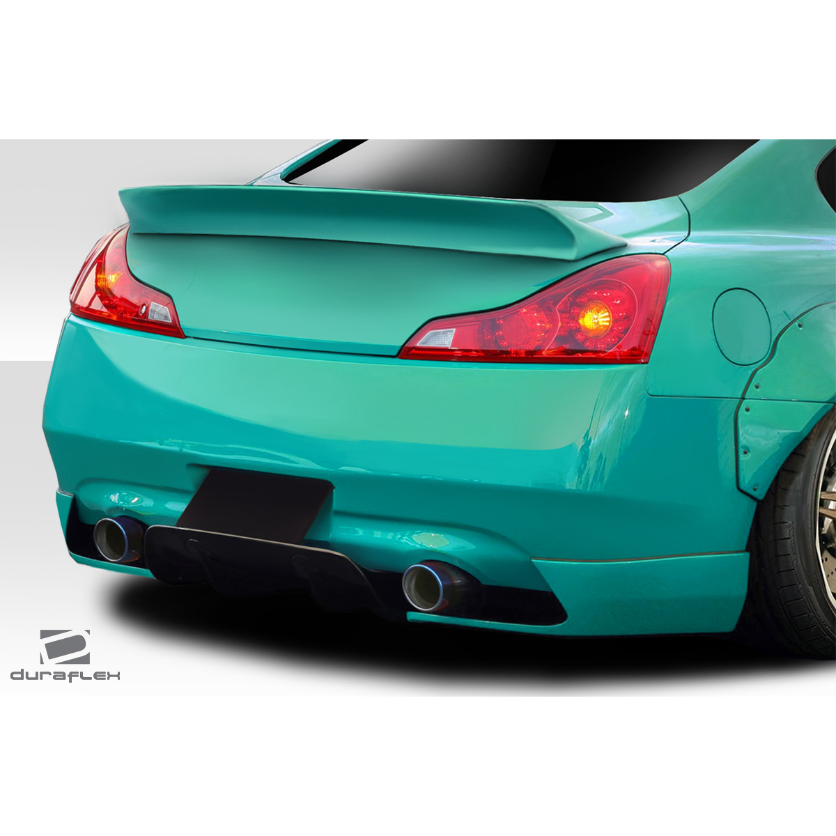 Modify your Infiniti G37 2008 with our Exterior/Diffusers - Rear angle showing the diffuser on the vehicle