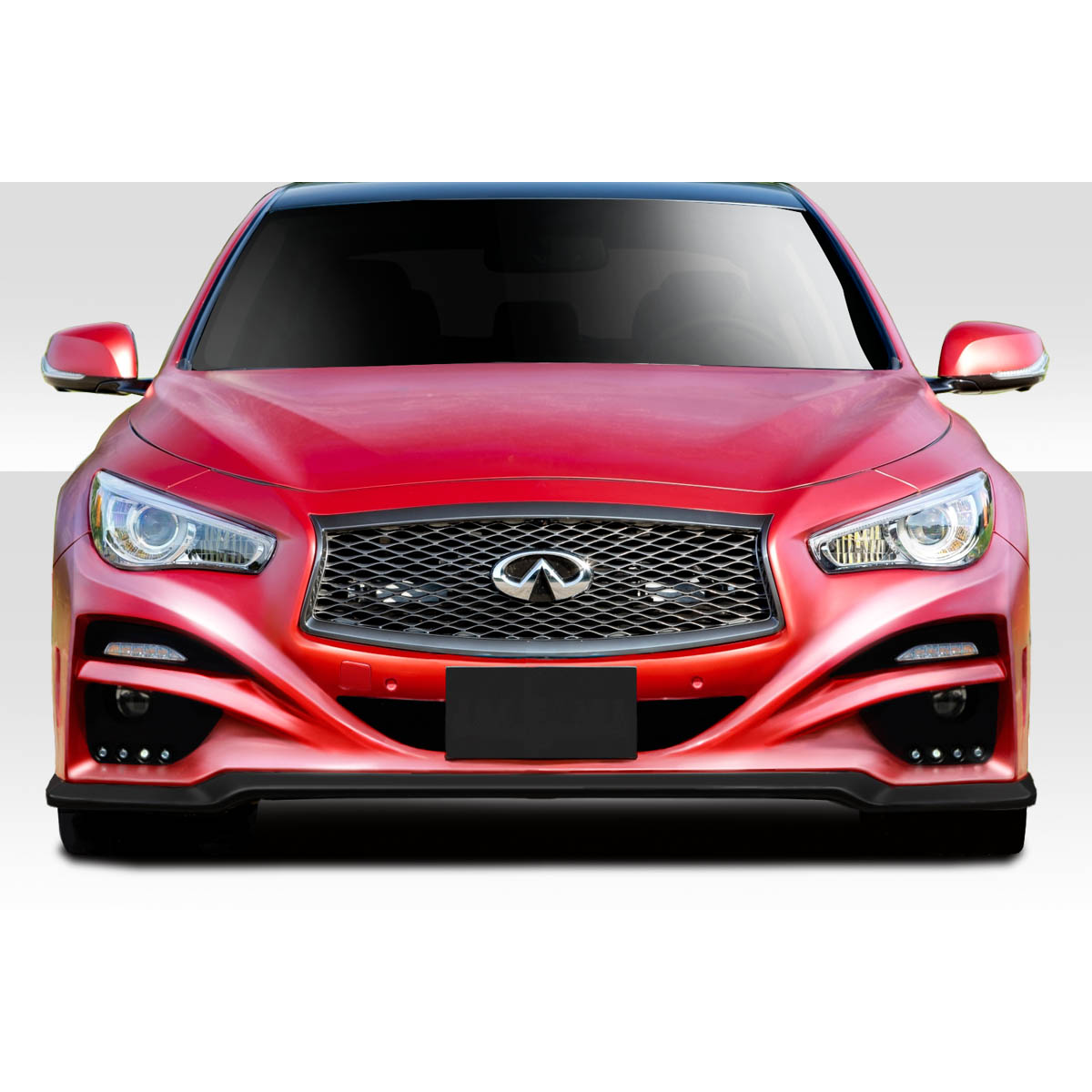 Modify your Infiniti Q50 2014 with our Exterior/Front Bumpers or Lips - Front view of vehicle at eye level angle