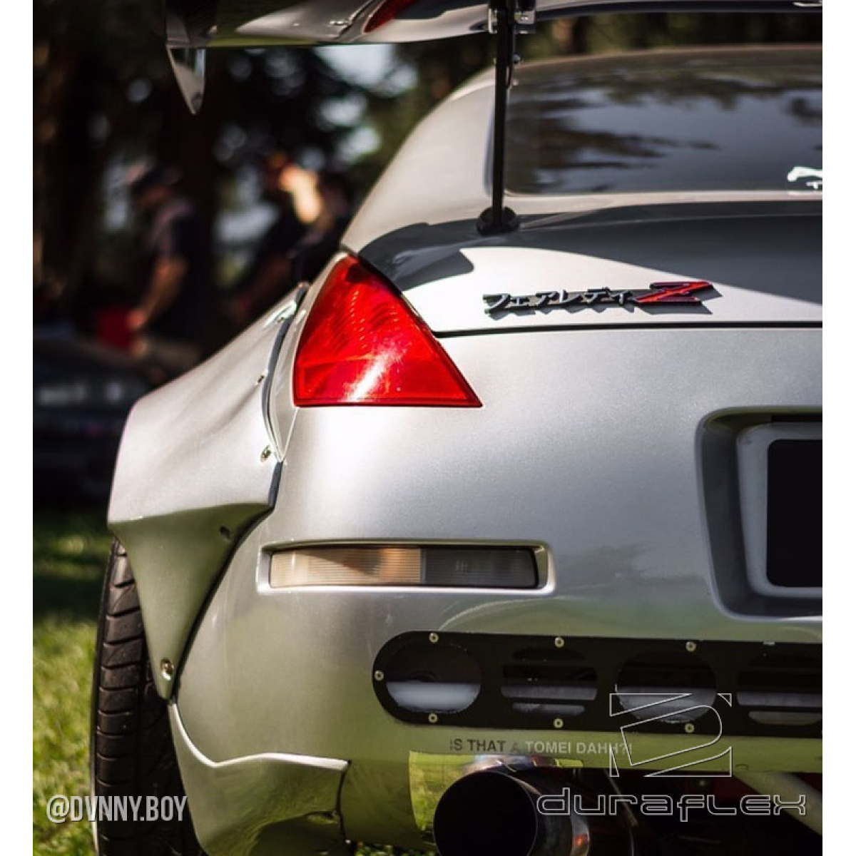 Modify your Nissan 350Z 2003 with our Exterior/Fenders - Rear angle showcasing rear fender flares of vehicle