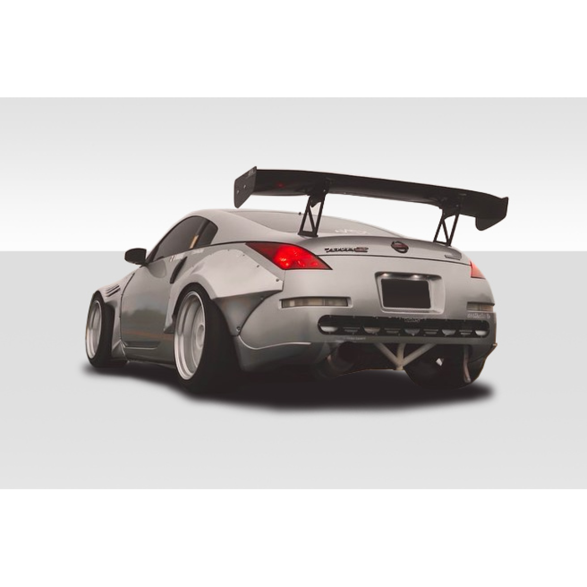 Modify your Nissan 350Z 2003 with our Exterior/Fenders - Rear angle view of a Nissan 350Z