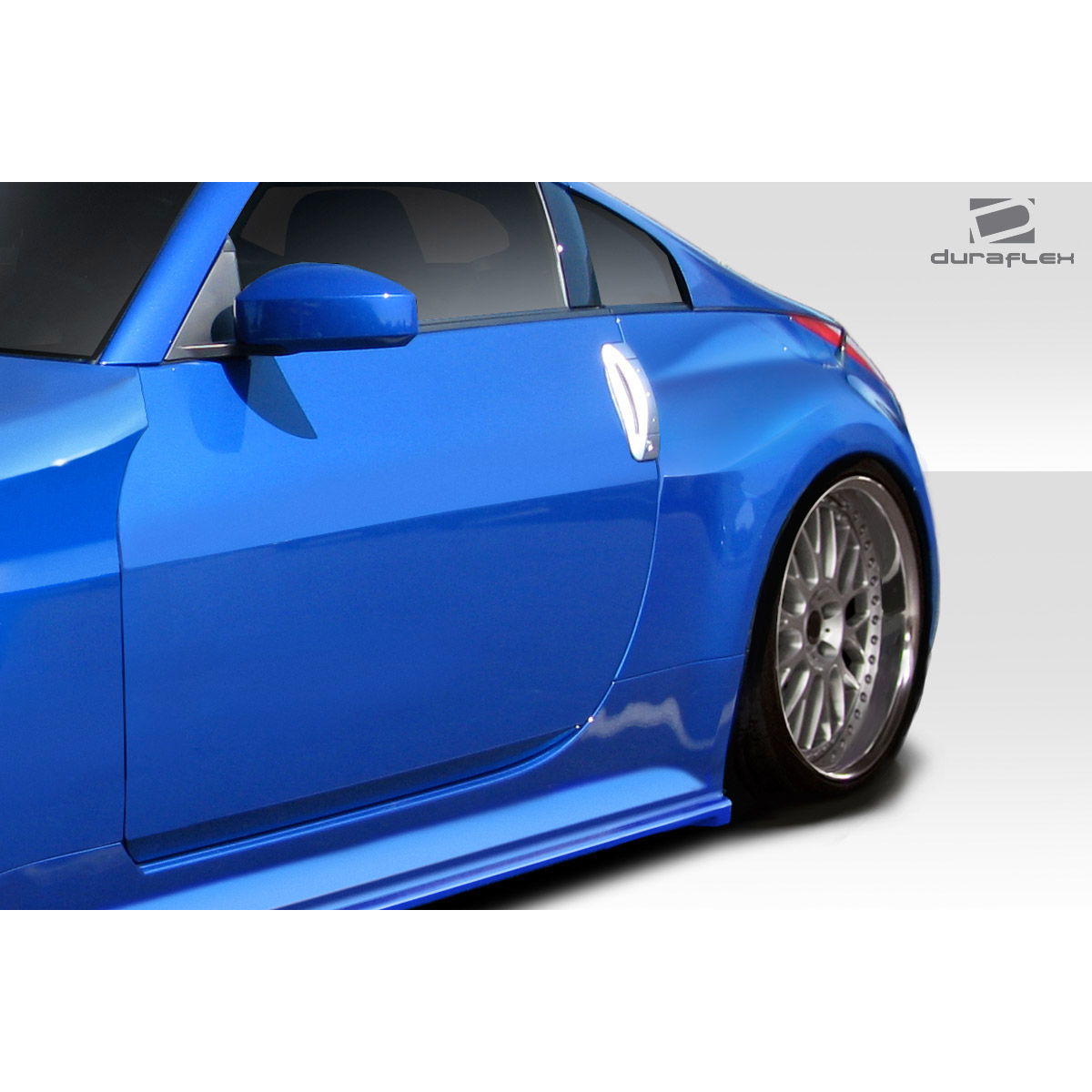 Modify your Nissan 350Z 2003 with our Exterior/Fenders - Side angle view of vehicle part showing design