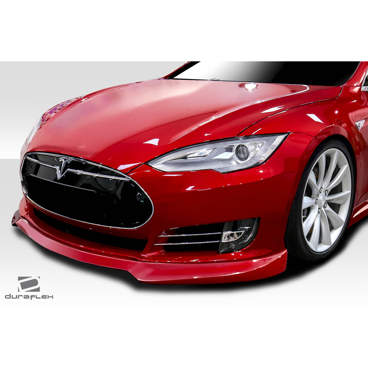 Modify your Tesla S 2012 with our Exterior/Front Bumpers or Lips - Front close angle view of vehicle part