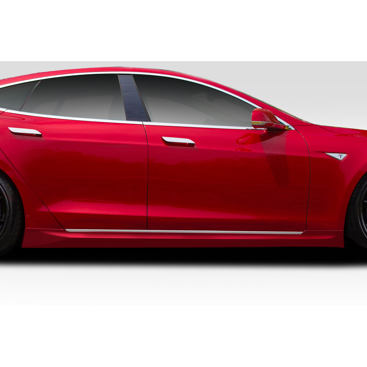 Modify your Tesla S 2012 with our Exterior/Complete Body Kits - Image shows side profile of Tesla Model S at 90 degrees