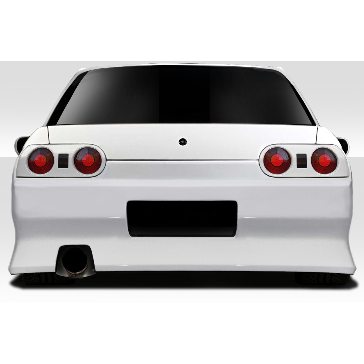 Modify your Nissan Skyline 1989 with our Exterior/Rear Bumpers or Lips - Rear view of car at straight angle