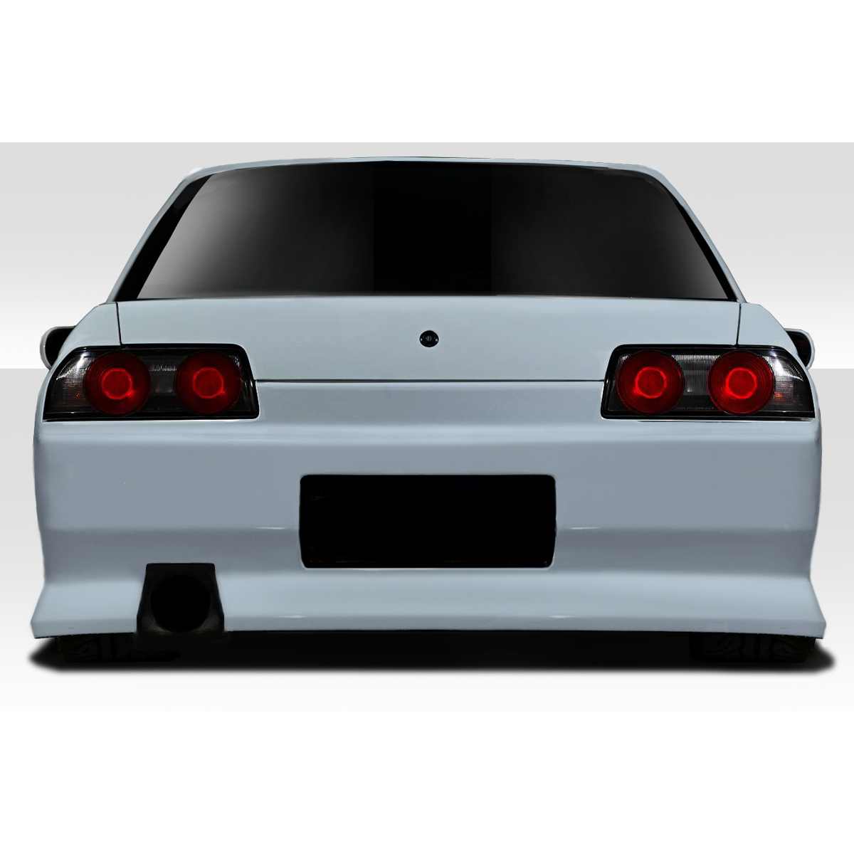 Modify your Nissan Skyline 1989 with our Exterior/Rear Bumpers or Lips - View from behind at a straight angle