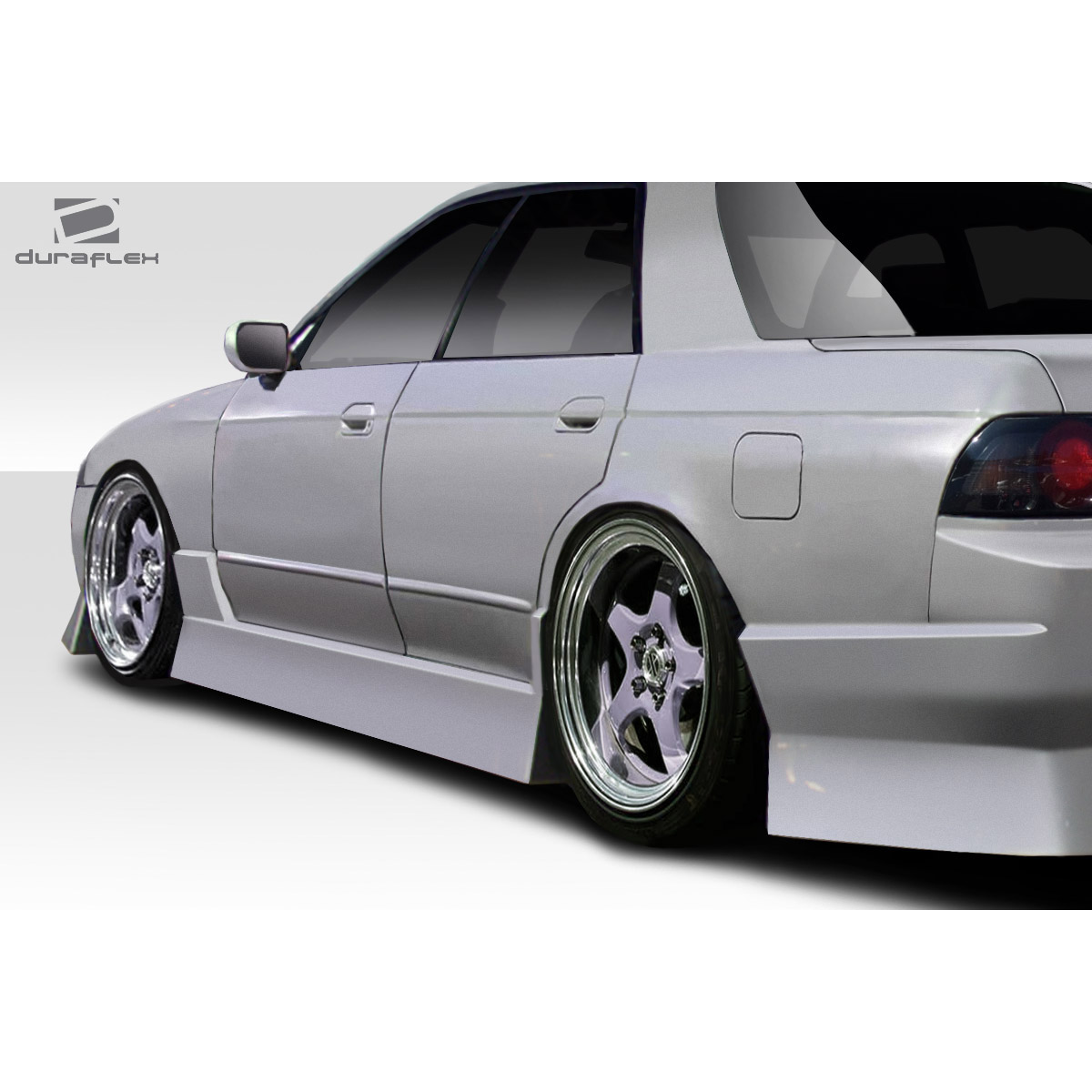 Modify your Nissan Skyline 1989 with our Exterior/Side Skirts - Side view angle showcasing the vehicle modifications