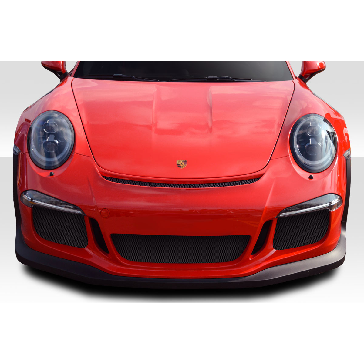 Modify your Porsche 911 2012 with our Exterior/Complete Body Kits - Front angle view of Porsche 911 Eros GT3 bumper