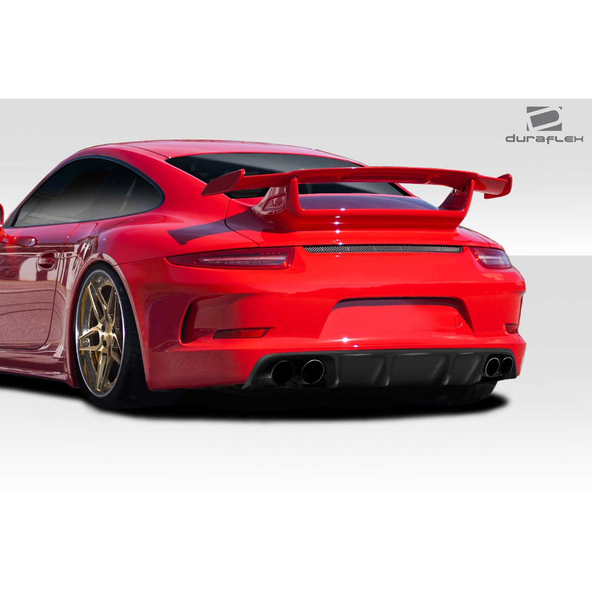 Modify your Porsche 911 2012 with our Exterior/Complete Body Kits - View from rear angle focus on the bumper design