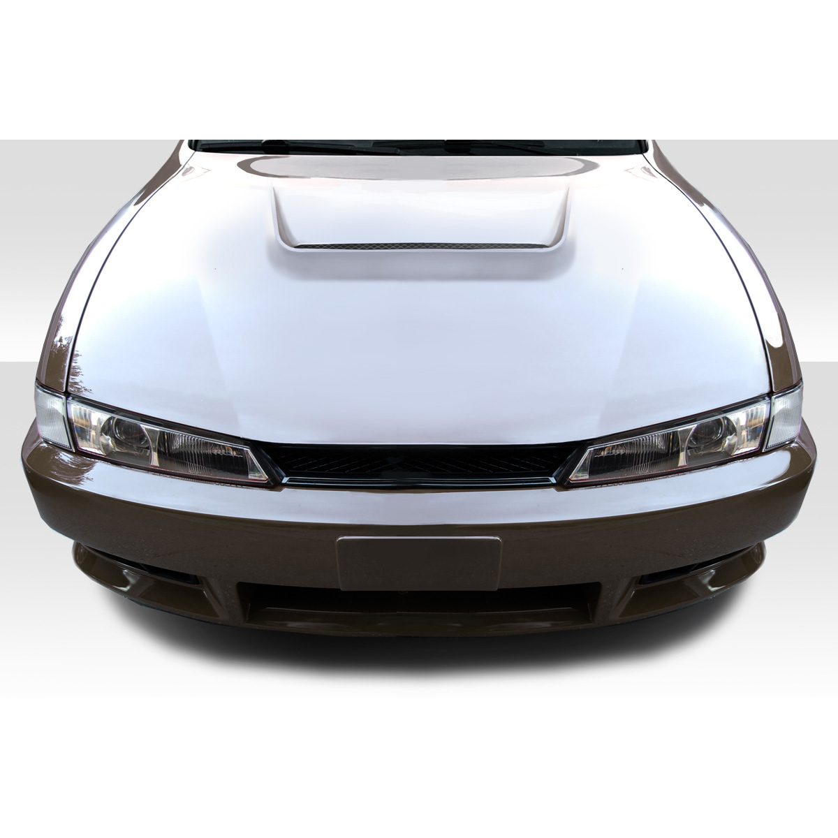 Modify your Nissan 240SX 1997 with our Exterior/Hoods - Front view of the Nissan 240SX S14 hood