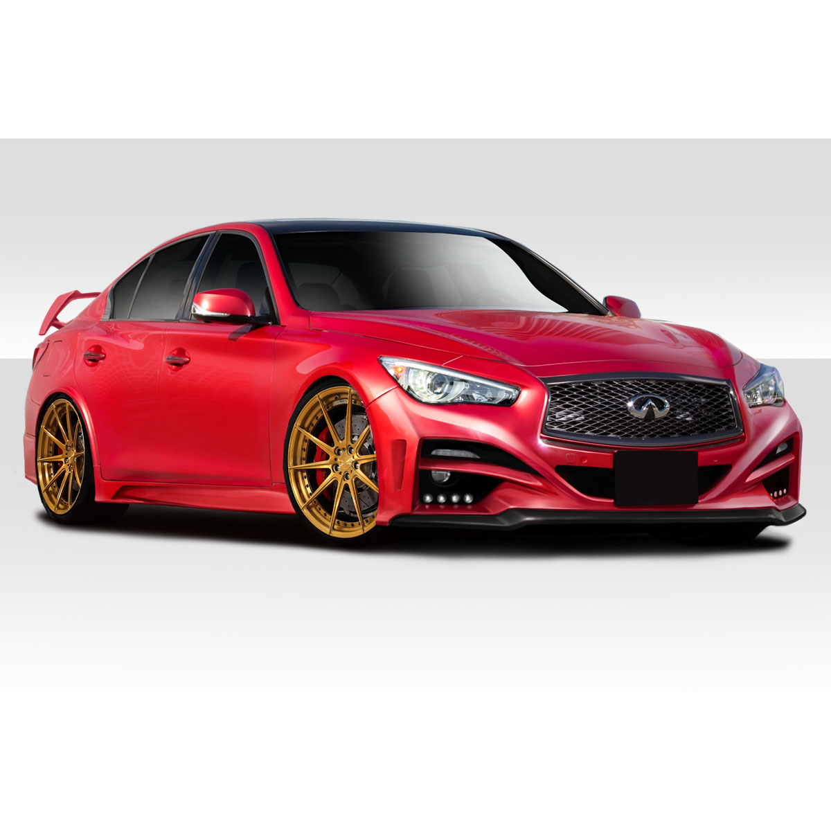 Modify your Infiniti Q50 2014 with our Exterior/Complete Body Kits - Front three quarter angle view of the car