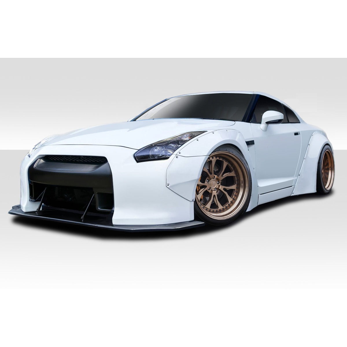 Modify your Nissan GT-R 2009 with our Exterior/Complete Body Kits - Image shows vehicle at a slight front angle