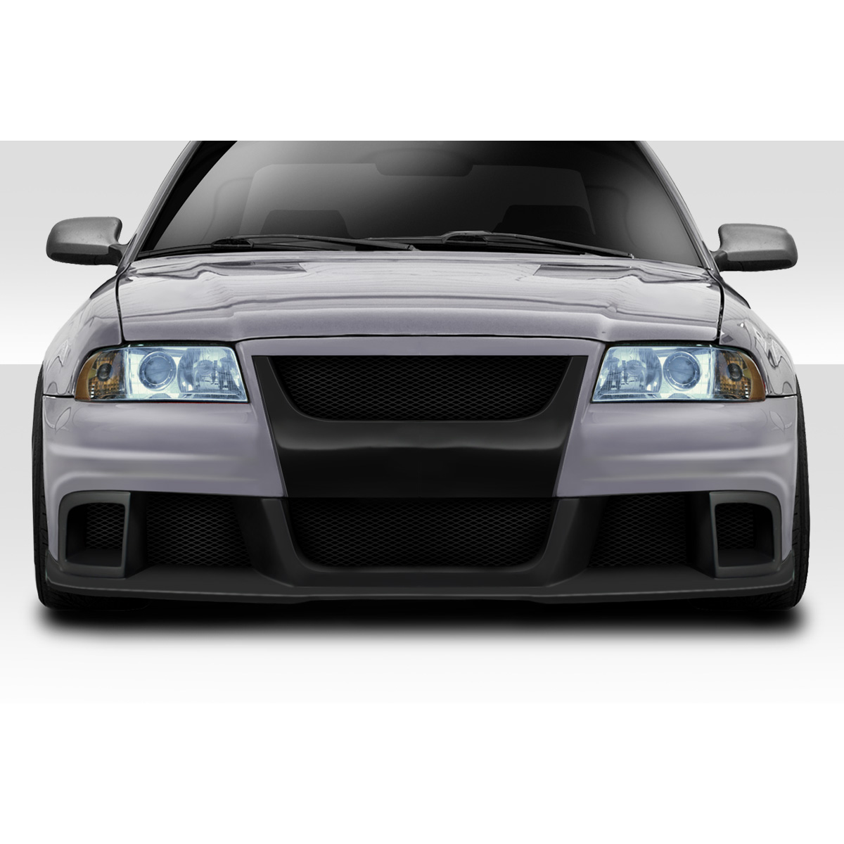 Modify your Audi A4 1996 with our Exterior/Front Bumpers or Lips - Front view of vehicle at eye level angle