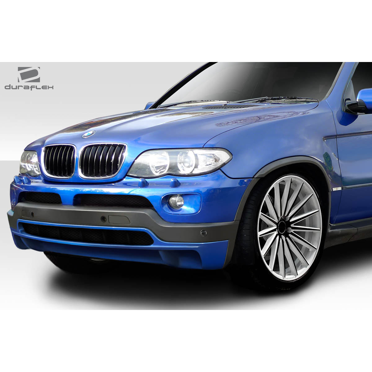 Modify your BMW X5 2000 with our Exterior/Complete Body Kits - Front angle view of a BMW X5 part
