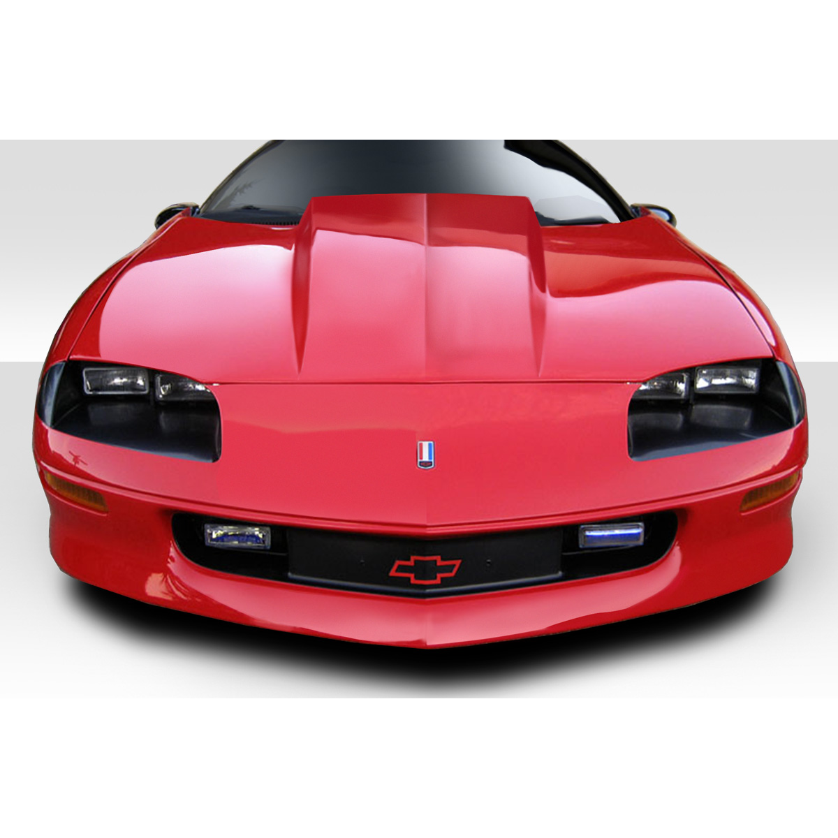 Modify your Chevrolet Camaro 1993 with our Exterior/Hoods - Front view of Chevrolet Camaro cowl hood