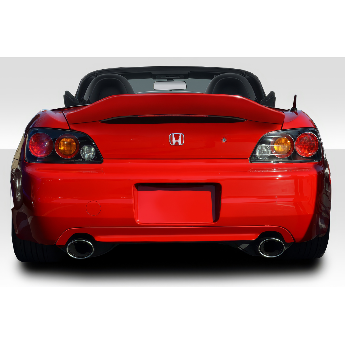 Modify your Honda S2000 2000 with our Exterior/Wings - Rear view of a red Honda S2000 sports car