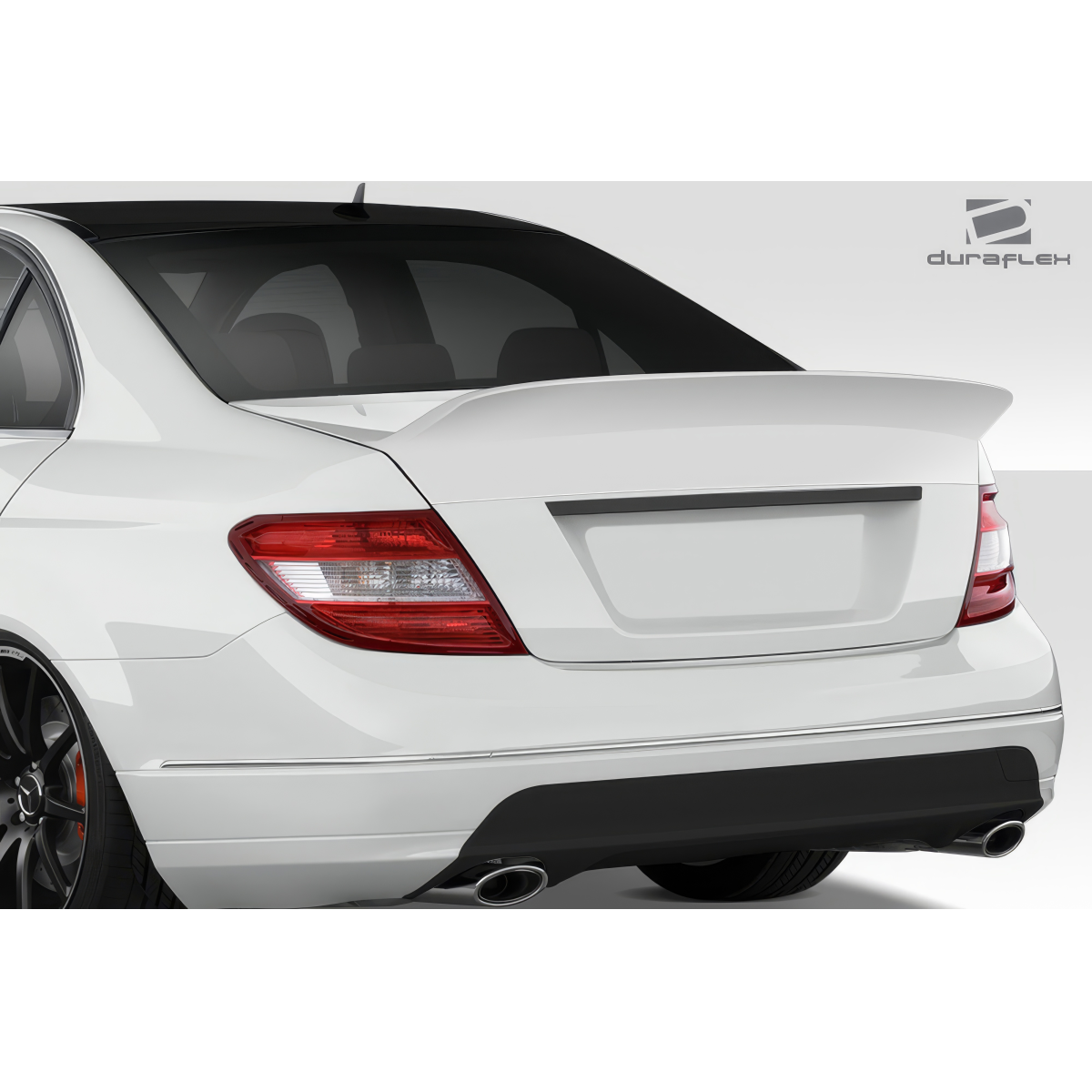 Modify your Mercedes-Benz C300 2008 with our Exterior/Wings - Rear view angle showcasing the wing part