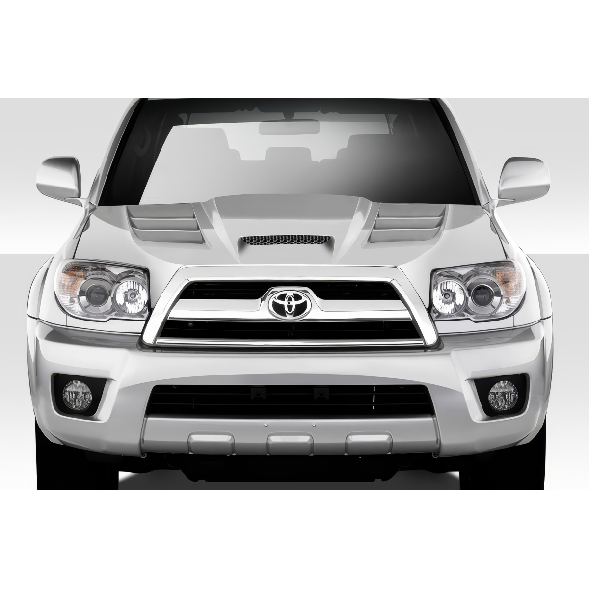 Modify your Toyota 4Runner 2003 with our Exterior/Hoods - Front view of hood at zero degree angle