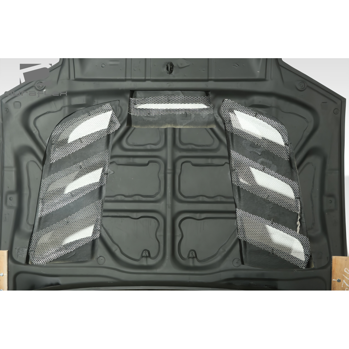 Modify your Toyota 4Runner 2003 with our Exterior/Hoods - Top view of vehicle hood at a flat angle