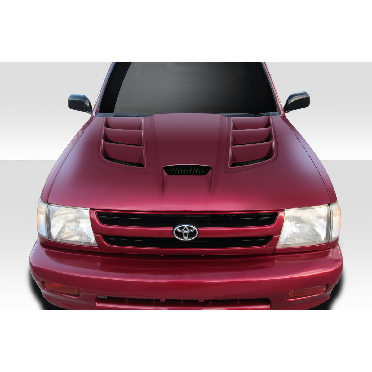 Modify your Toyota Tacoma 1995 with our Exterior/Hoods - Front view of the vehicle at eye level