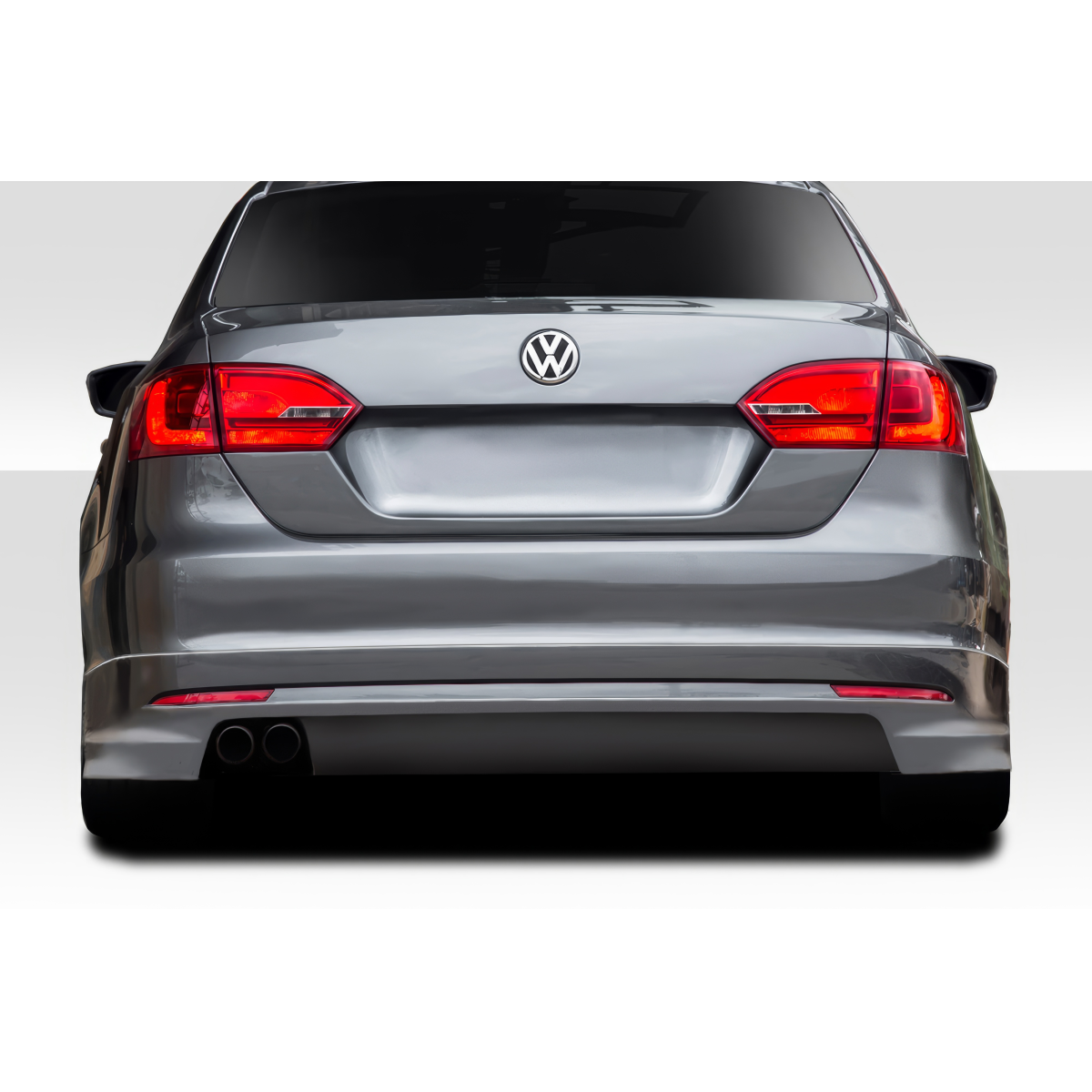 Modify your Volkswagen Jetta 2011 with our Exterior/Rear Bumpers or Lips - Rear view of car at straight angle 0 degrees