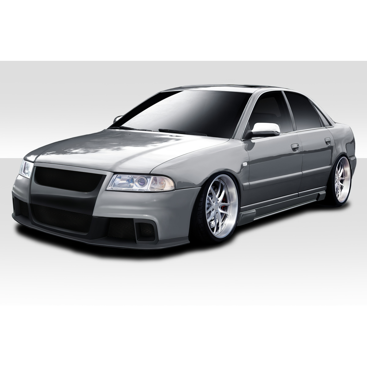 Modify your Audi A4 1996 with our Exterior/Complete Body Kits - Front angle view of the Audi A4 body kit