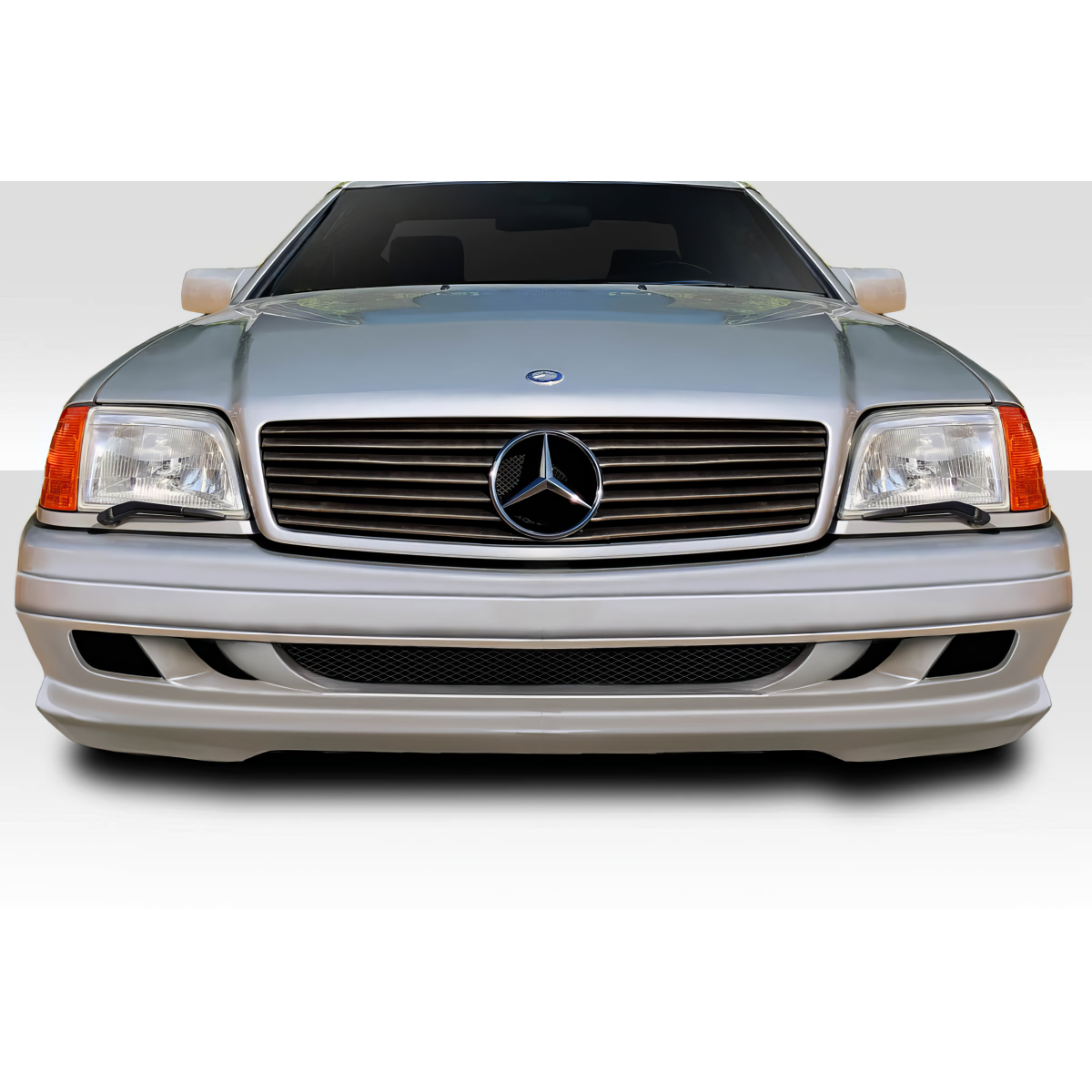 Modify your Mercedes-Benz SL-Class 1990 with our Exterior/Front Bumpers - Front view of the car at eye level