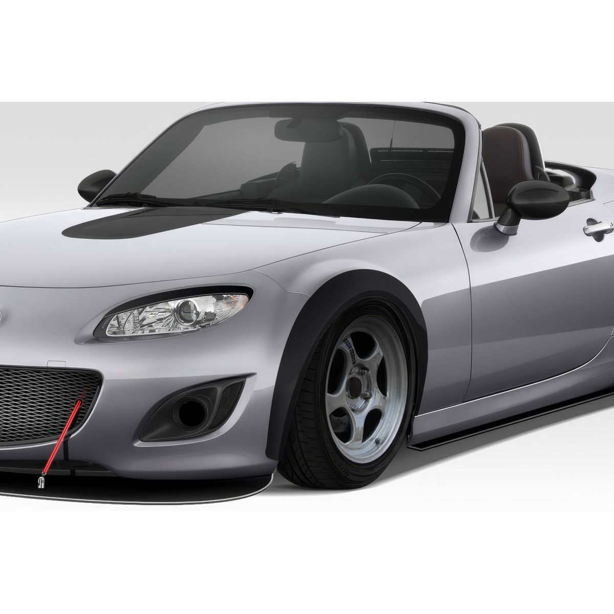 Modify your Mazda Miata 2006 with our Exterior/Fenders - Front angle view of fender flares on vehicle