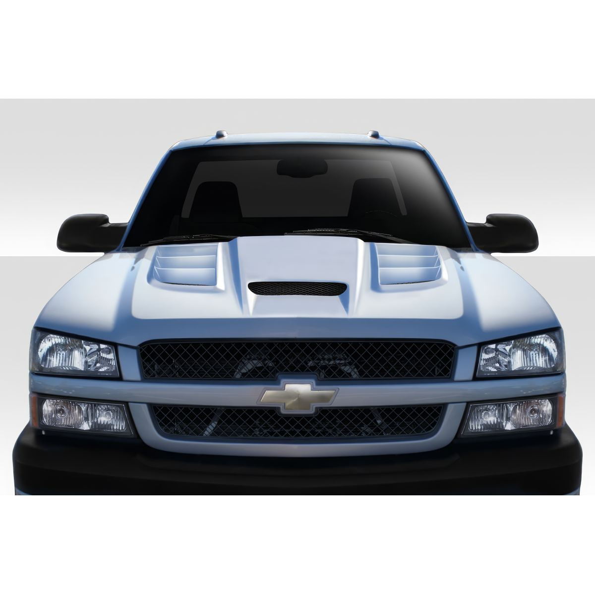 Modify your Chevrolet Silverado 2500 2003 with our Exterior/Hoods - Front view of the Chevrolet Silverado 2500 hood