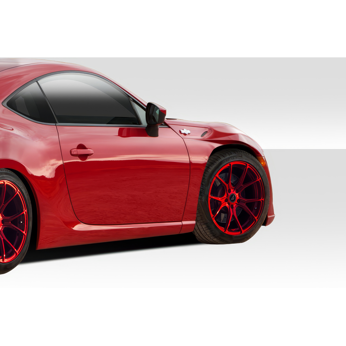 Modify your Subaru BRZ 2013 with our Exterior/Fenders - Side view at a slight angle showing fender details