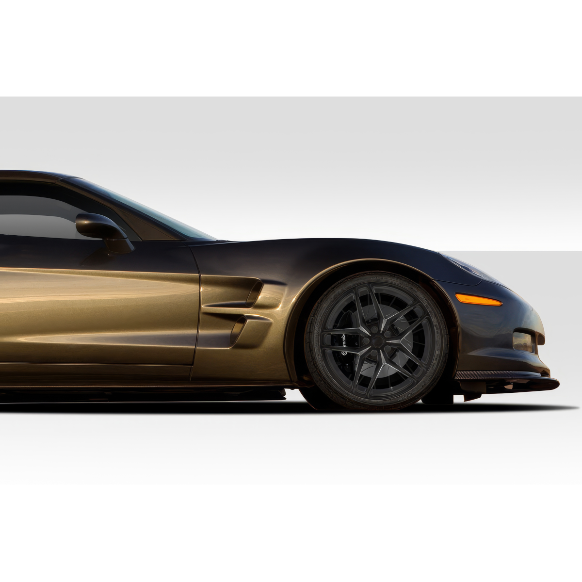Modify your Chevrolet Corvette 2005 with our Exterior/Fenders - Side angle view of a Chevrolet Corvette C6