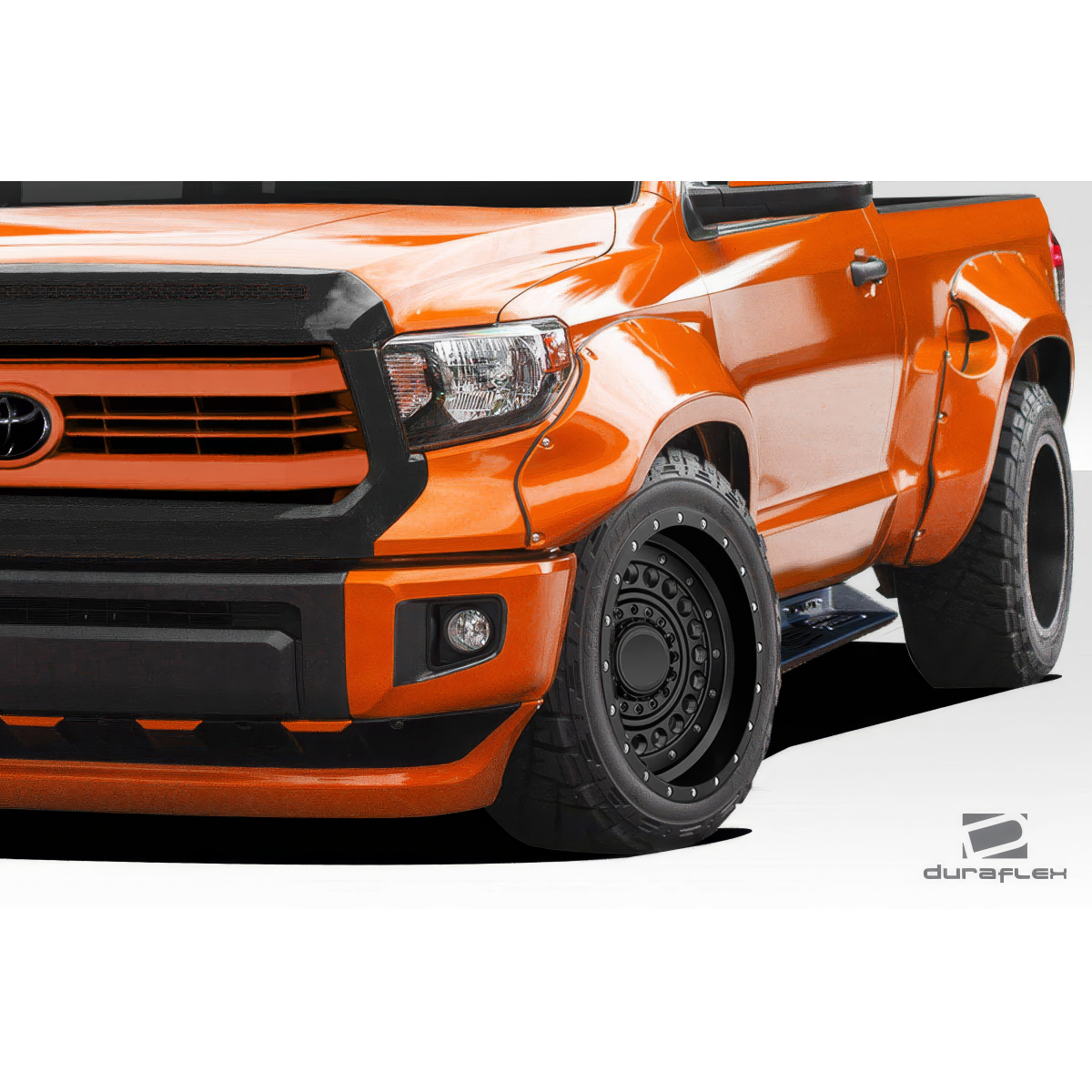 Modify your Toyota Tundra 2014 with our Exterior/Fenders - Front angle view of vehicle fender flares